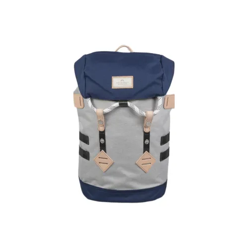 Doughnut Backpacks Light Gray With Marine Blue Accents