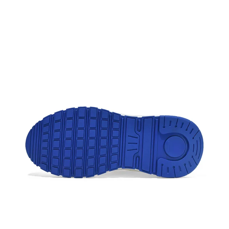 Pepsi Slip Resistant Balance Breathable Low Top Skateboard Shoes Men's White Blue-5