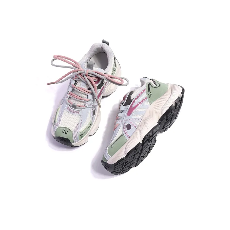 Liddy Breathable Lightweight Height Increasing Low Top Chunky Sneakers Women's-19