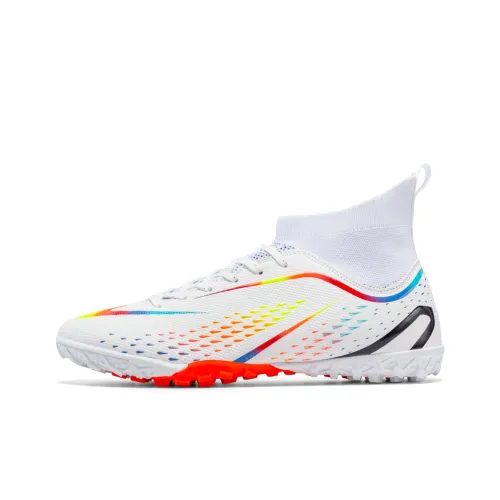 DOUBLE STAR 88 Abrasion Resistant Slip Resistant Soccer Shoes Unisex White Multicolor
