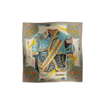 HERMES Cashmere Mulberry Silk Silk Scarves Unisex Brown