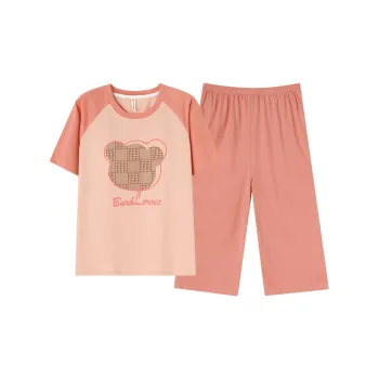 Follow The United States Pajama Set Without Pads Style Women's Orange Red