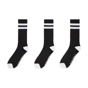 Converse 3 Pack Double Stripe Crew Socks