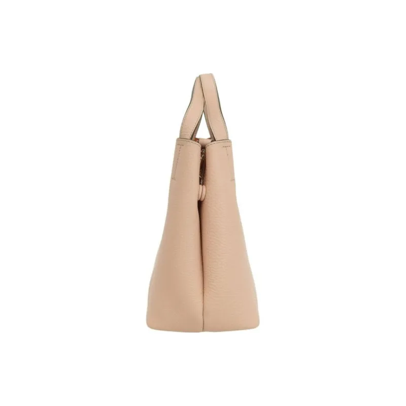 Furla Primula Textured Calfskin Hobo Bag Shoulder Bag Crossbody Handbag Small Size Women's Coral Pink-2