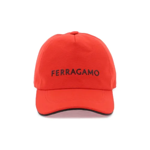 FERRAGAMO Cotton Baseball Caps Men's Red