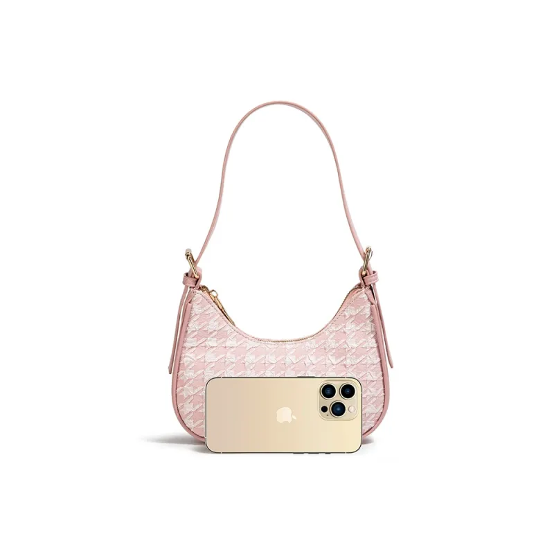 CAEISL&KCIEL Polyurethane Shoulder Bag Regular Women's Girly Pink/Ecru/Black-1