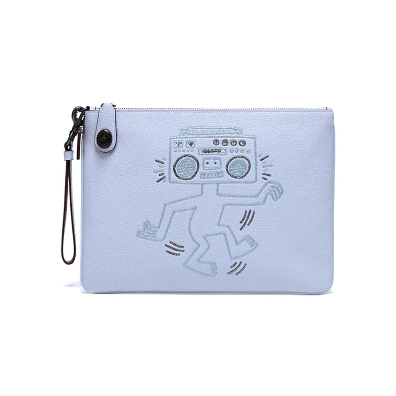 Keith Haring X COACH Turnlock Clutches-0