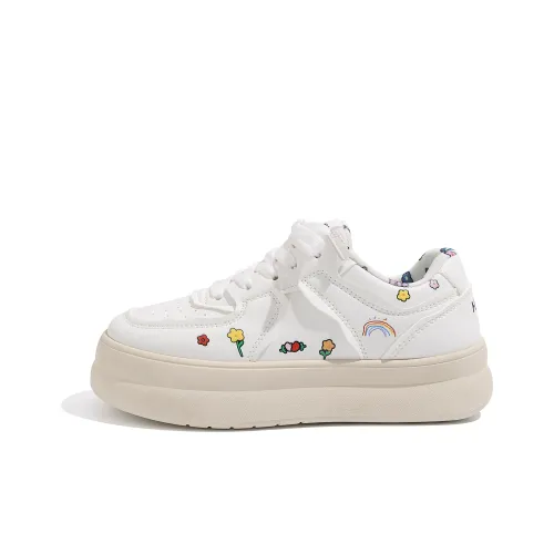 HUANQIU Skateboard Shoes Women's Low-Top Graffiti