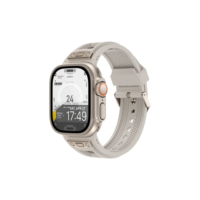 LeYu Mesh Diving Avant Garde Strap Apple Compatibility Watch Band Refit TPU Material-3