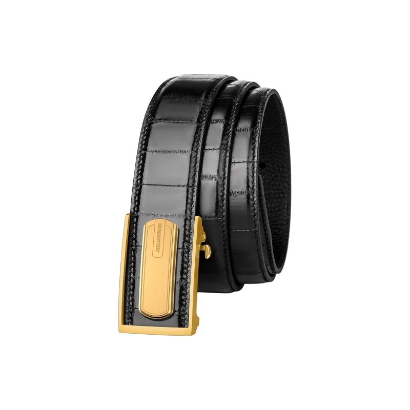 Jaylen Oos High End Automatic Buckle Youth Business Casual Eel Skin Leather Belts Men's 3.5cm/3.8cm-15