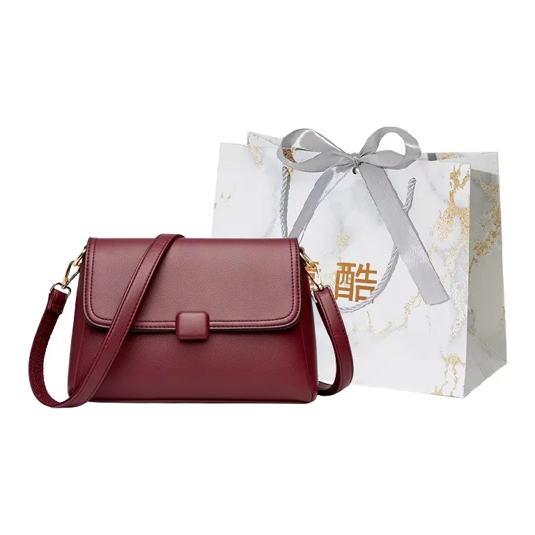 Cool PU Shoulder Bag Regular Women's Black/Khaki/Red-9