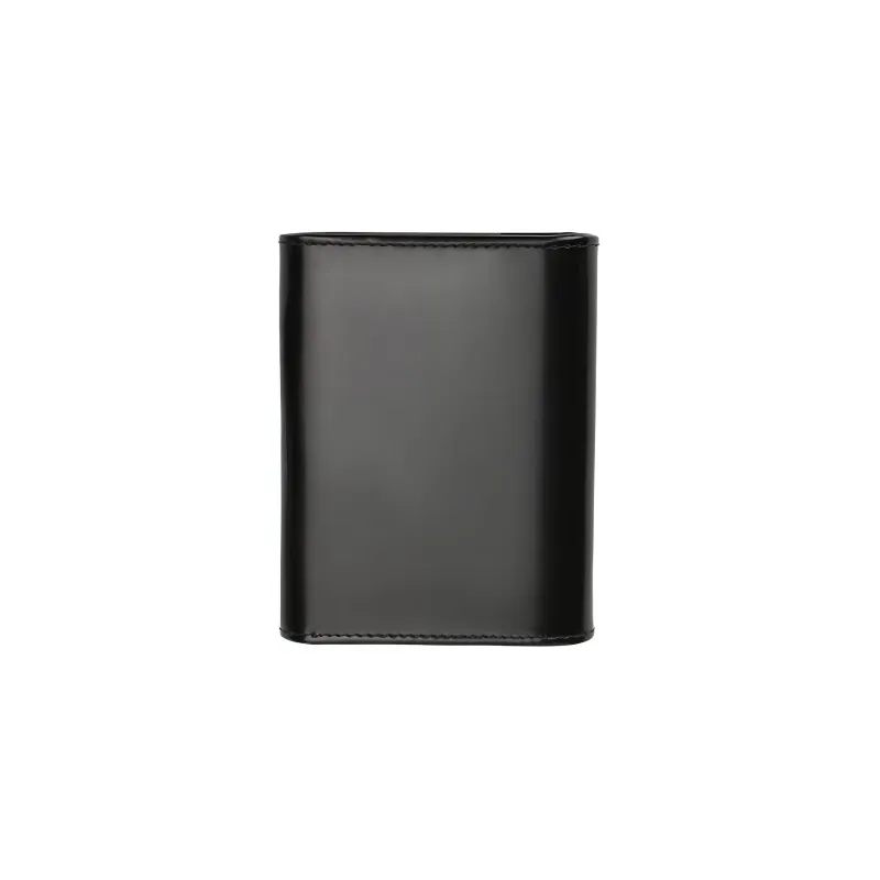 Thereble Cow Leather Card Holder Men's Black Orange-3
