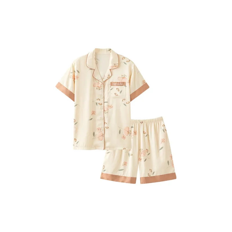 JinShaLa Pajama Set Women's Yellow-0