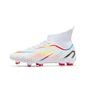 DOUBLE STAR 88 Abrasion Resistant Slip Resistant Cushioning Soccer Shoes Unisex White