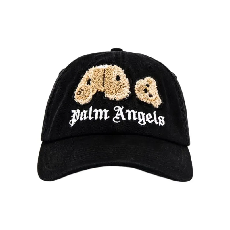 PALM ANGELS Cotton Baseball Caps Men's Black-1