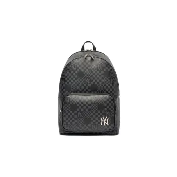 MLB Polyurethane Backpack Unisex Black Gold