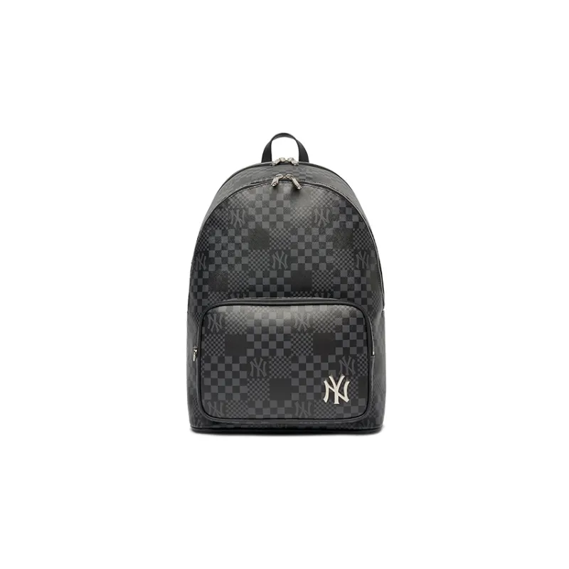 MLB Polyurethane Backpack Unisex Black Gold-0