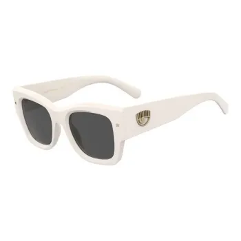 CHIARA FERRAGNI Acetate Square Sunglasses Women's White