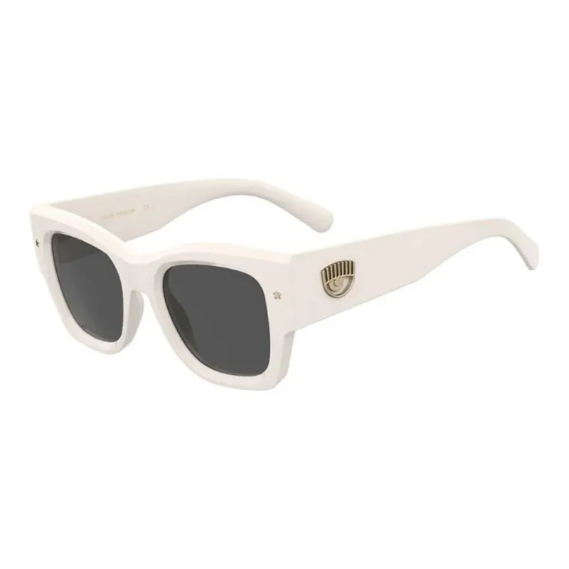 CHIARA FERRAGNI Acetate Square Sunglasses Women's White-0