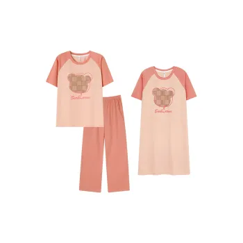 Follow The United States Pajama Set Without Pads Style Women's Orange Red