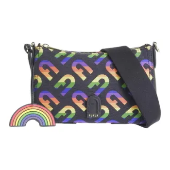 Furla Canvas Crossbody Bag, Shoulder Bag Women's Black