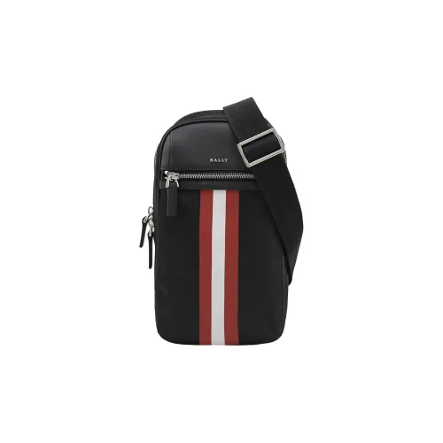 BALLY Nylon With Cow Leather Sling Bag Men's Black