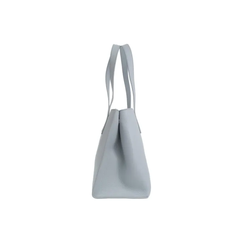 Furla Soft Leather Tote Bag, Shopping Bag, Handbag Medium Size Women's Light Blue-2