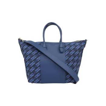 Furla Miastella Canvas Tote Bag Shopping Bag Portable Crossbody Bag Shoulder Bag Women's Blue