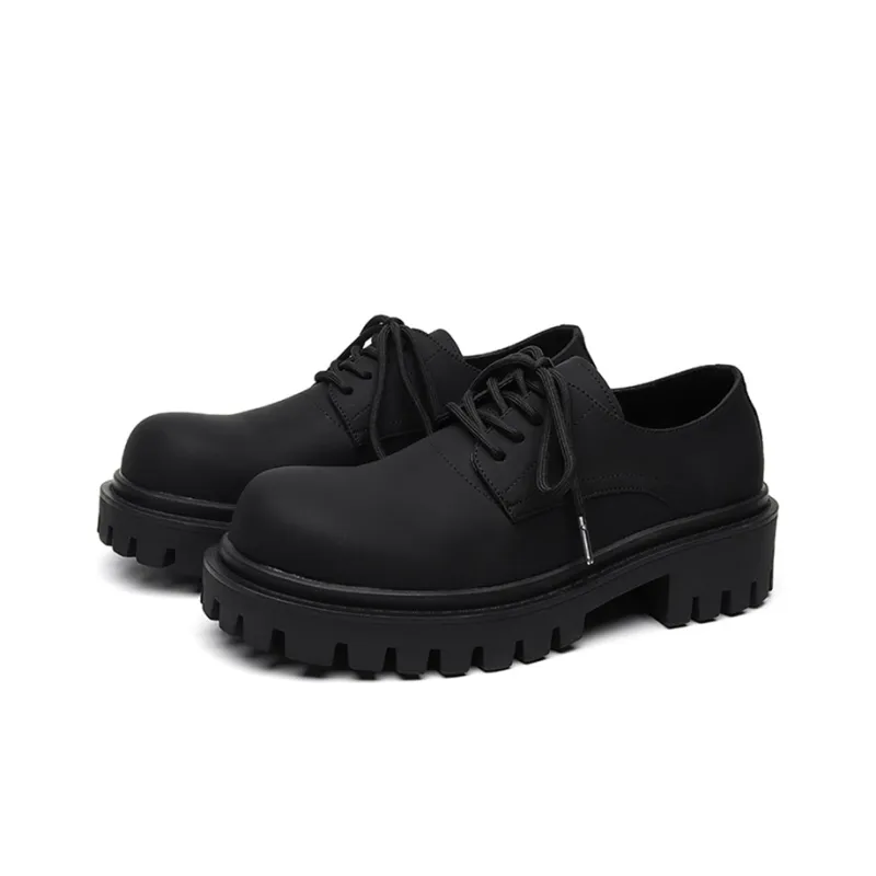 Zuogedu Oversized Derby Shoes Versatile Casual Shoes Unisex Black-2