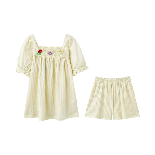 Tianmicat Pajama Set Women's Custard