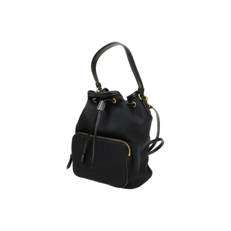 PRADA Nylon Bucket Bags Shoulder Bag Crossbody Bag Handbag Men's Black-1