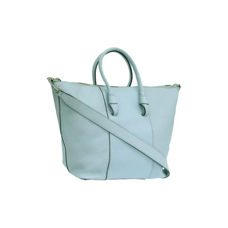 Furla Miastella Leather Tote Bag, Shopping Bag, Portable Crossbody Bag, Shoulder Bag Women's Mint-1