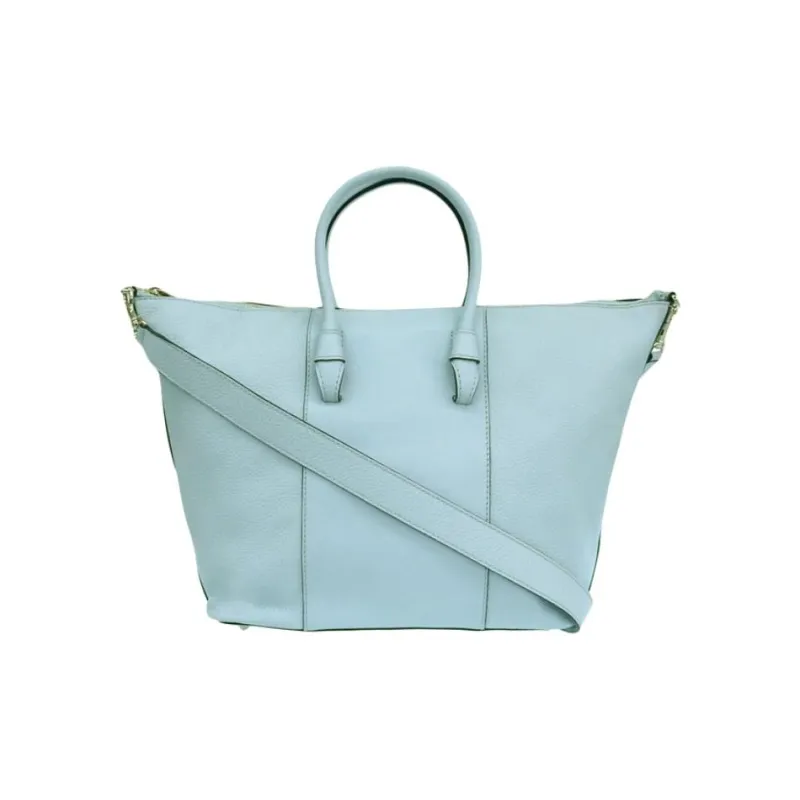 Furla Miastella Leather Tote Bag, Shopping Bag, Portable Crossbody Bag, Shoulder Bag Women's Mint-0