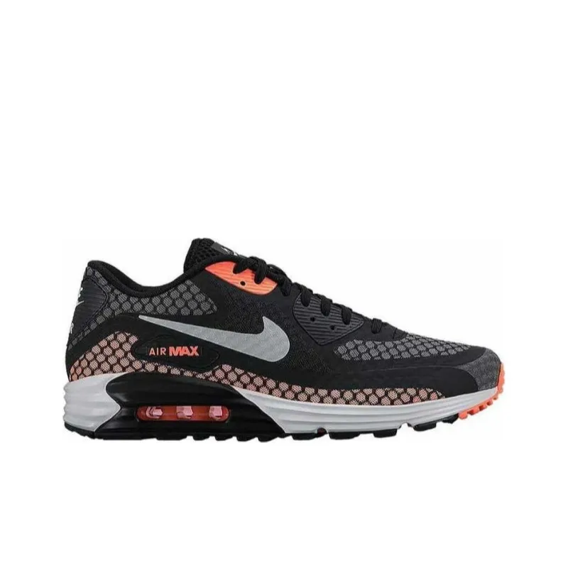 Nike Air Max Lunar 90 Black Silver Hot Lava-1