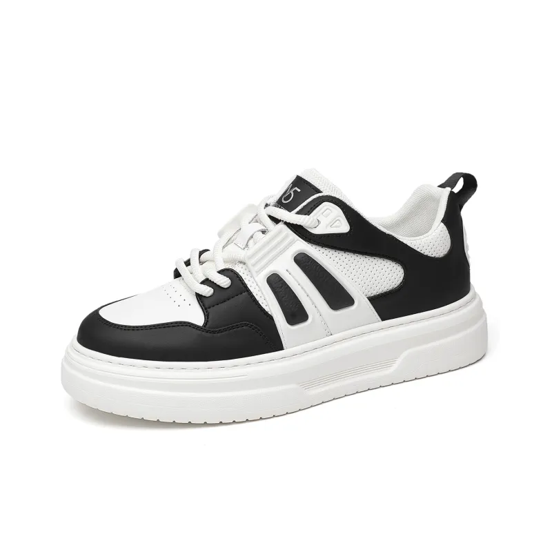 15 MINS Durable Lightweight And Breathable Low Top Skateboard Shoes Men's White Black-1