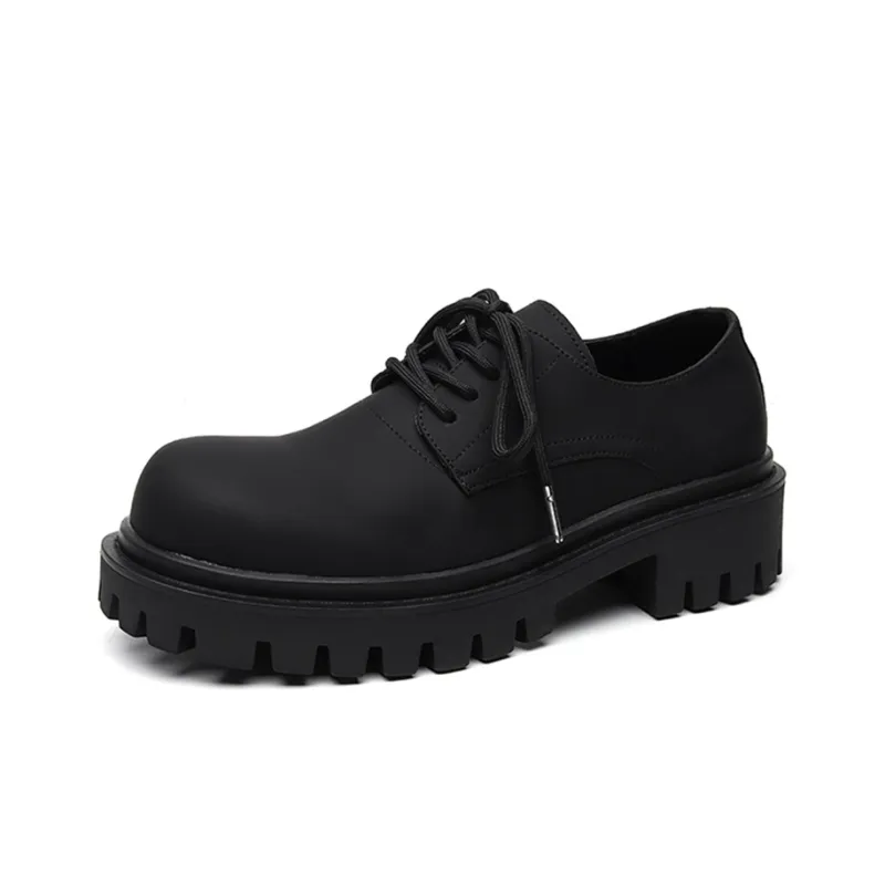 Zuogedu Oversized Derby Shoes Versatile Casual Shoes Unisex Black-1