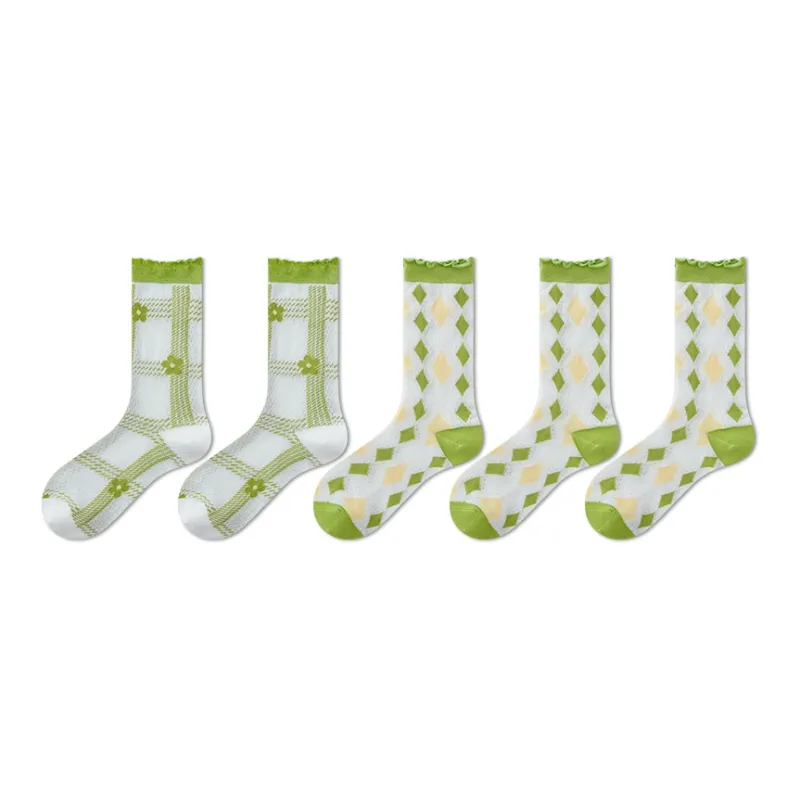Ordifen Mid Calf Socks Women's 5 Pack-2
