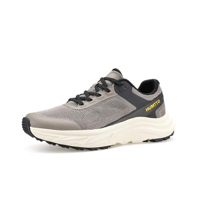 HUMTTO Cushioning Wear Resistant Breathable Impact Resistant Lightweight Rebound Low Top Outdoor Shoes Men's Khaki-1