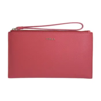 Furla Leather Clutch Extra Large Women's Flame Red