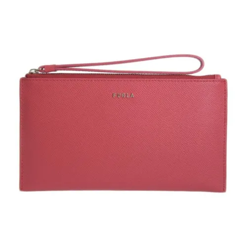 Furla Leather Clutch Extra Large Women's Flame Red