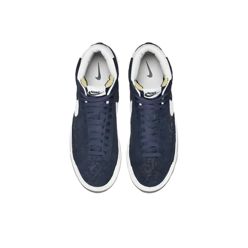 Nike Blazer Mid Premium Vintage Obsidian/Sail White Team Orange-3