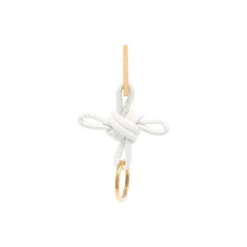 Bottega Veneta Lambskin Keychains Women's White