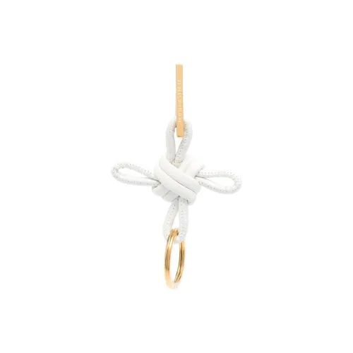 Bottega Veneta Lambskin Keychains Women's White