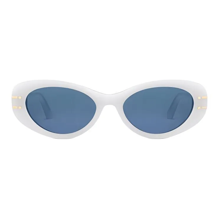 DIOR Acetate Oval Sunglasses Women's Beige-1
