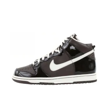 Nike Dunk PRM Woodgrain Slip-Resistant Lightweight Breathable High-Top Skateboard Shoes Unisex Black Gray