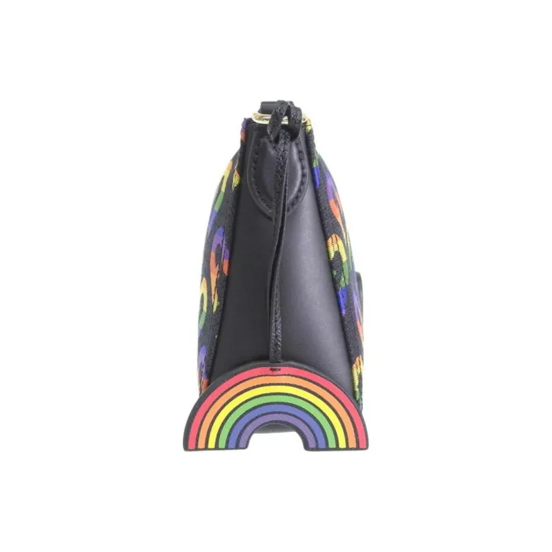 Furla Canvas Crossbody Bag, Shoulder Bag Women's Black-2