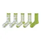 White Plaid 2 Pack+White Diamond Plaid 2 Pack+Green 1 Pair