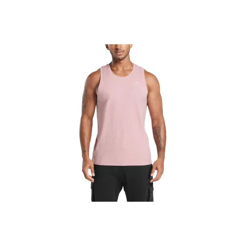 GYMSHARK Tank Tops Men Light Pink