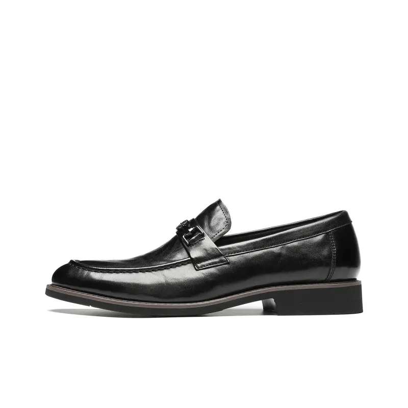 ST&SAT Dress Shoes Men Low Top Yellow Brown/Black-0