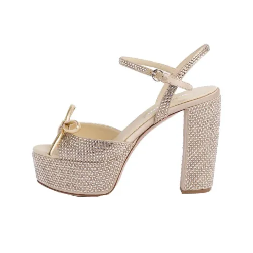 MIU MIU 115mm Crystal-embellished Platform Sandals Women's
